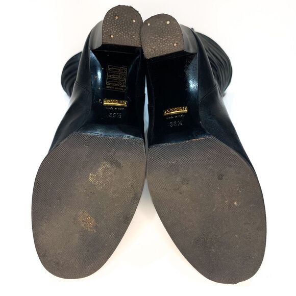 Gucci GG Marmont Monogram Logo Heart Chevron Matelasse High Boots EU 38.5 US 8.5 - Picture 9 of 10